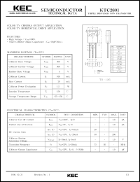 datasheet for KTC2801 by Korea Electronics Co., Ltd.