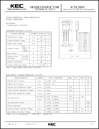 datasheet for KTC2803 by Korea Electronics Co., Ltd.