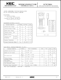datasheet for KTC2804 by Korea Electronics Co., Ltd.