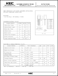 datasheet for KTC3190 by Korea Electronics Co., Ltd.