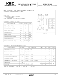 datasheet for KTC3194 by Korea Electronics Co., Ltd.