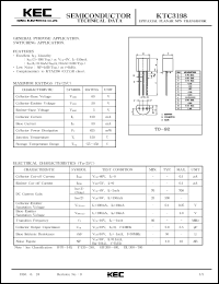 datasheet for KTC3198 by Korea Electronics Co., Ltd.