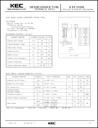 datasheet for KTC3199L by Korea Electronics Co., Ltd.