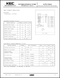 datasheet for KTC3204 by Korea Electronics Co., Ltd.