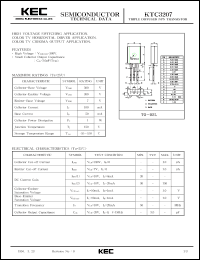 datasheet for KTC3207 by Korea Electronics Co., Ltd.