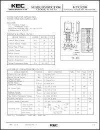 datasheet for KTC3209 by Korea Electronics Co., Ltd.