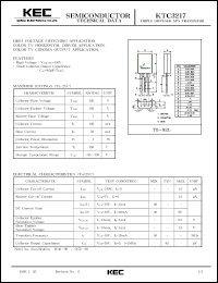 datasheet for KTC3217 by Korea Electronics Co., Ltd.