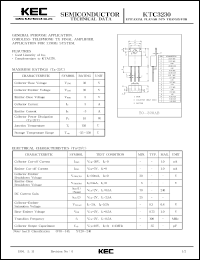 datasheet for KTC3230 by Korea Electronics Co., Ltd.