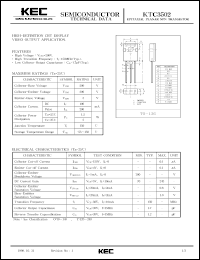datasheet for KTC3502 by Korea Electronics Co., Ltd.