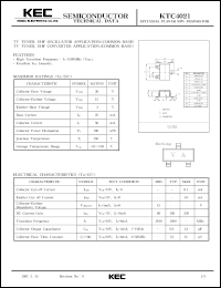 datasheet for KTC4021 by Korea Electronics Co., Ltd.