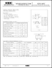 datasheet for KTC4075 by Korea Electronics Co., Ltd.