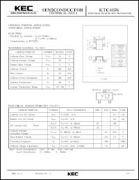 datasheet for KTC4076 by Korea Electronics Co., Ltd.