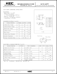 datasheet for KTC4077 by Korea Electronics Co., Ltd.
