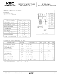 datasheet for KTC4369 by Korea Electronics Co., Ltd.
