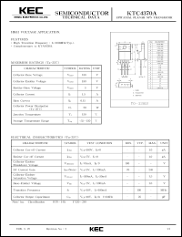 datasheet for KTC4370A by Korea Electronics Co., Ltd.