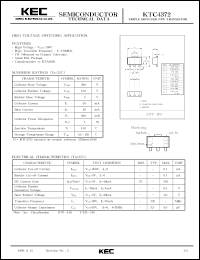 datasheet for KTC4372 by Korea Electronics Co., Ltd.