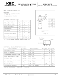 datasheet for KTC4375 by Korea Electronics Co., Ltd.