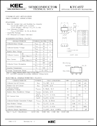 datasheet for KTC4377 by Korea Electronics Co., Ltd.