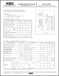datasheet for KTC4520 by Korea Electronics Co., Ltd.