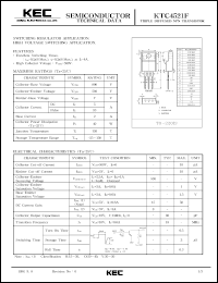 datasheet for KTC4521F by Korea Electronics Co., Ltd.