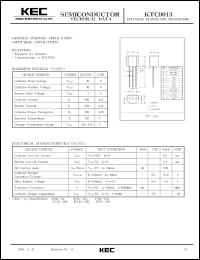 datasheet for KTC9013 by Korea Electronics Co., Ltd.