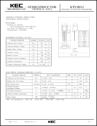 datasheet for KTC9014 by Korea Electronics Co., Ltd.