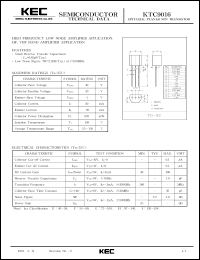 datasheet for KTC9016 by Korea Electronics Co., Ltd.