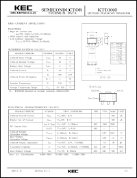 datasheet for KTD1003 by Korea Electronics Co., Ltd.