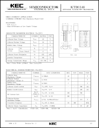 datasheet for KTD1146 by Korea Electronics Co., Ltd.