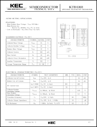 datasheet for KTD1303 by Korea Electronics Co., Ltd.