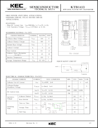 datasheet for KTD1413 by Korea Electronics Co., Ltd.