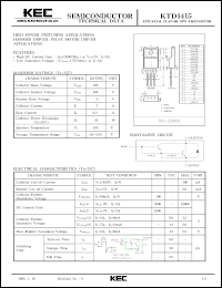 datasheet for KTD1415 by Korea Electronics Co., Ltd.