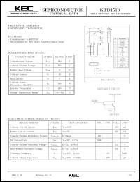 datasheet for KTD1510 by Korea Electronics Co., Ltd.