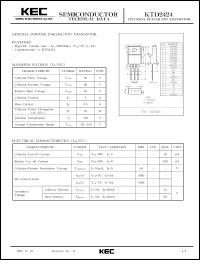 datasheet for KTD2424 by Korea Electronics Co., Ltd.