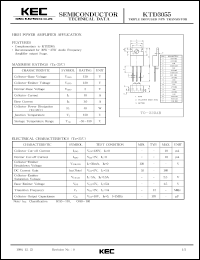 datasheet for KTD3055 by Korea Electronics Co., Ltd.