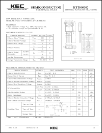 datasheet for KTD600K by Korea Electronics Co., Ltd.