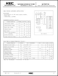 datasheet for KTD718 by Korea Electronics Co., Ltd.