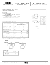 datasheet for KTN2222U by Korea Electronics Co., Ltd.