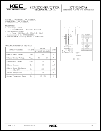 datasheet for KTN2907 by Korea Electronics Co., Ltd.
