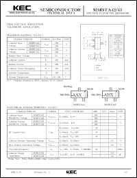 datasheet for MMBTA42 by Korea Electronics Co., Ltd.