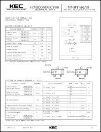 datasheet for MMBTA92 by Korea Electronics Co., Ltd.
