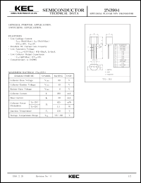 datasheet for 2N3904 by Korea Electronics Co., Ltd.