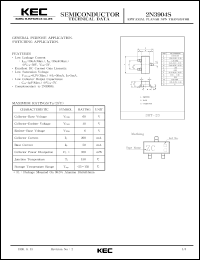 datasheet for 2N3904S by Korea Electronics Co., Ltd.