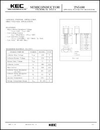 datasheet for 2N5400 by Korea Electronics Co., Ltd.