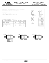 datasheet for KDZ16V by Korea Electronics Co., Ltd.