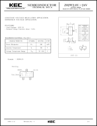 datasheet for Z02W2.0V by Korea Electronics Co., Ltd.