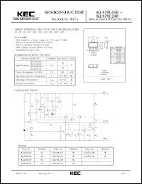 datasheet for KIA79L05F by Korea Electronics Co., Ltd.
