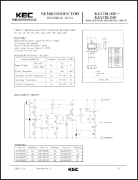 datasheet for KIA78L05F by Korea Electronics Co., Ltd.