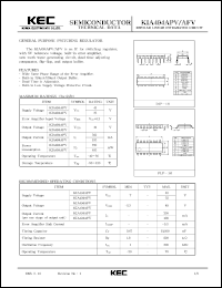 datasheet for KIA494AFV by Korea Electronics Co., Ltd.
