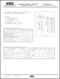 datasheet for B10A45V by Korea Electronics Co., Ltd.